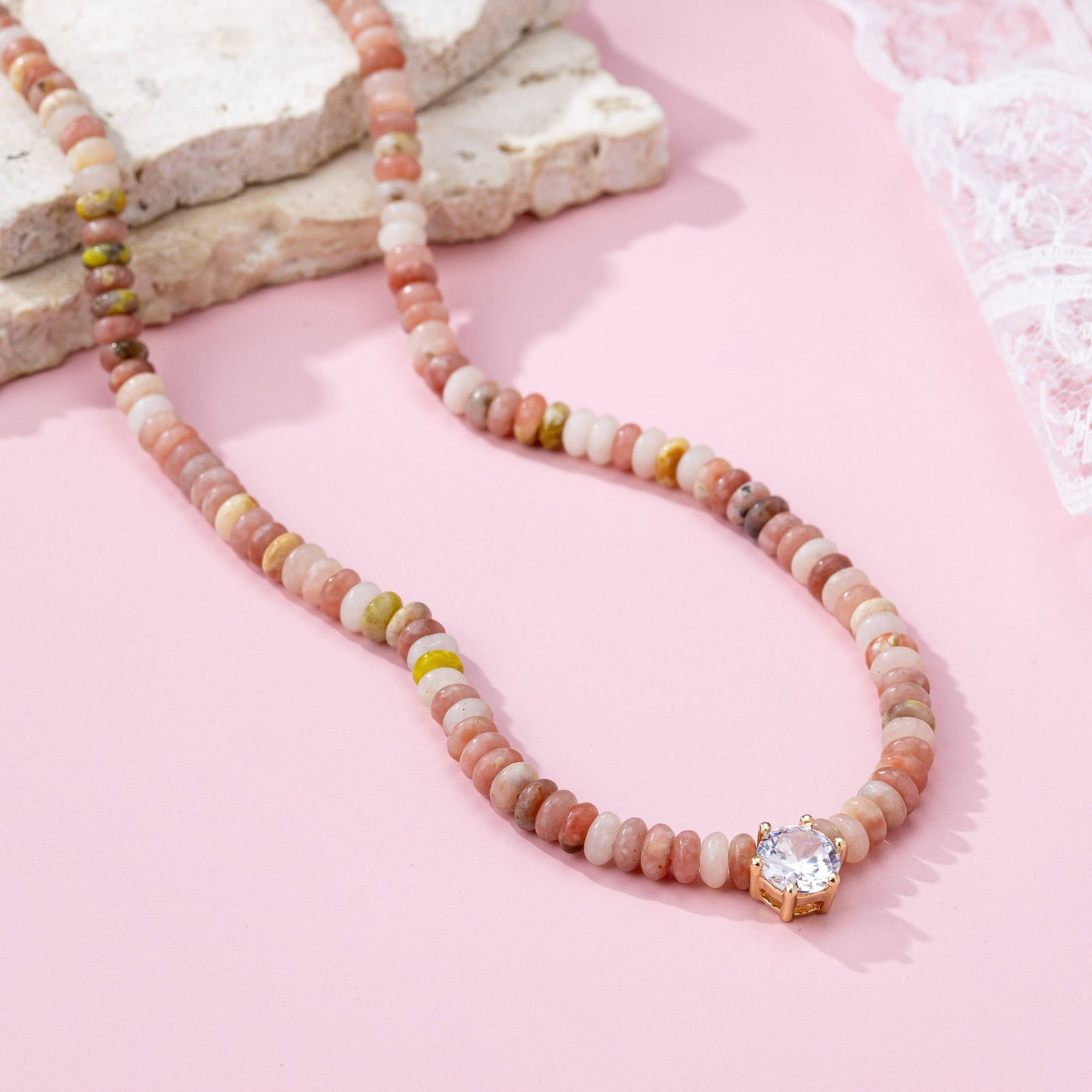 Stone Charm Necklace
