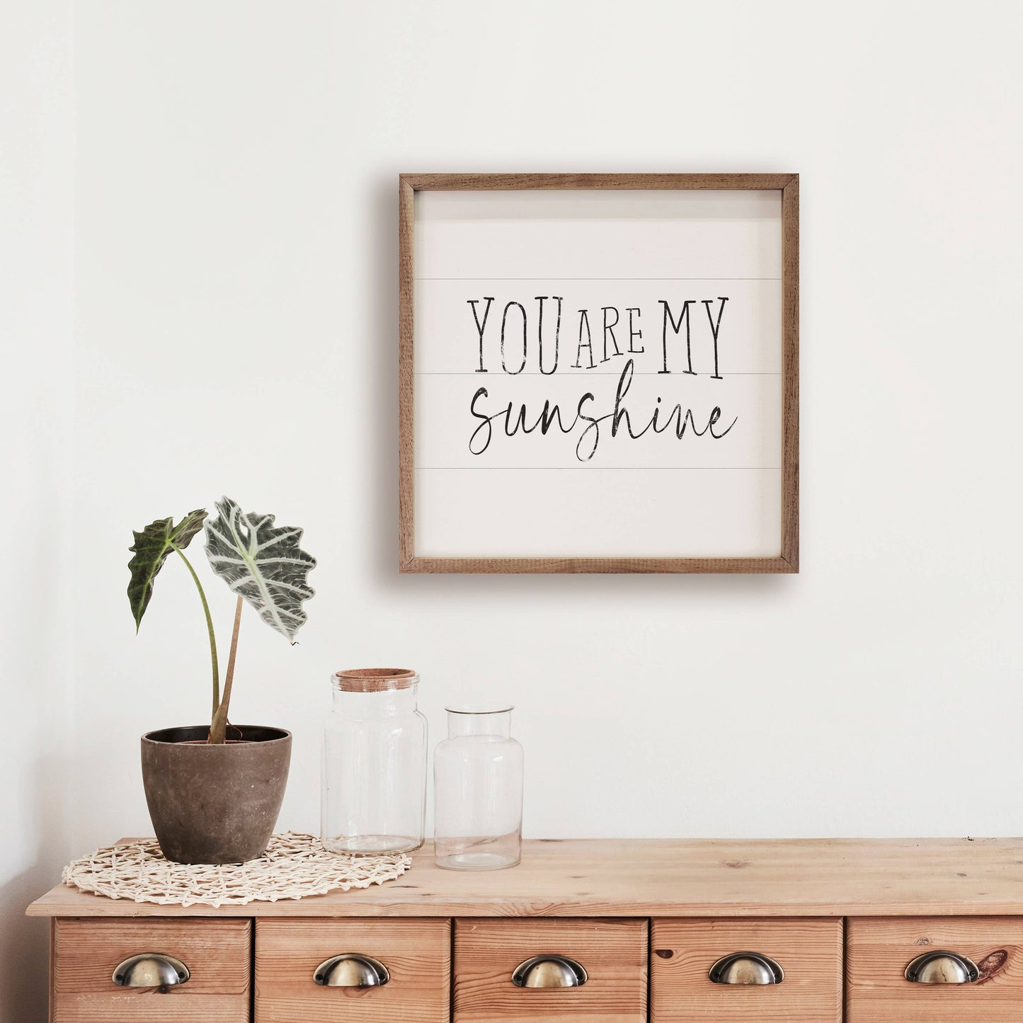 You Are My Sunshine White Wood Sign