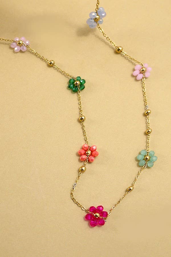 Beaded Flower Necklace