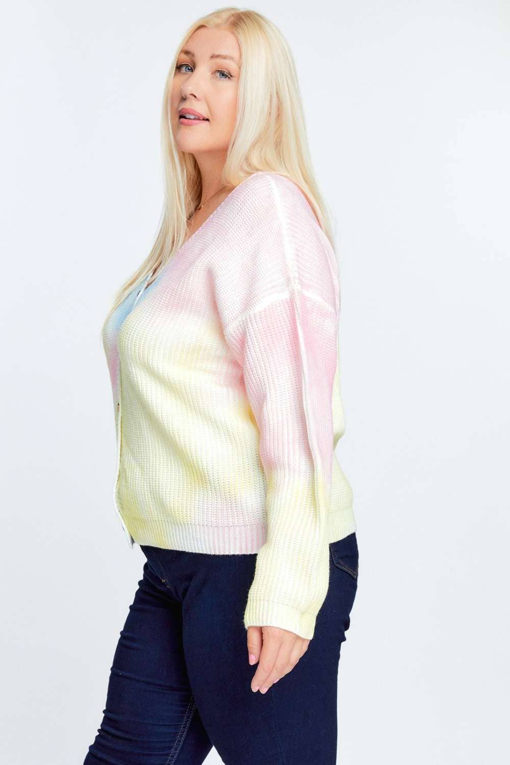 Colorful Button Down Cardigan