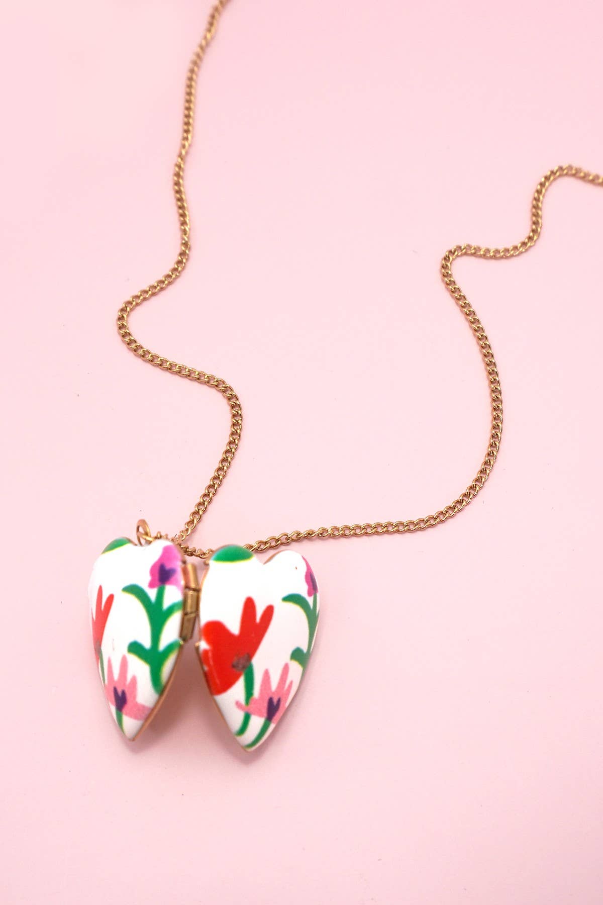 Floral Locket Necklace