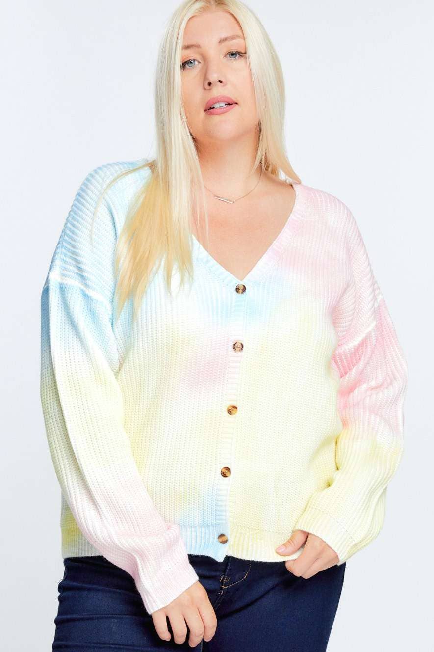 Colorful Button Down Cardigan