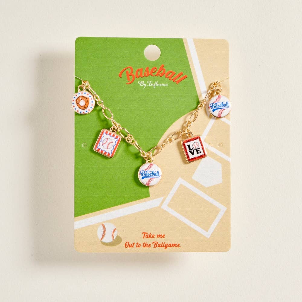 Baseball Charm Necklace