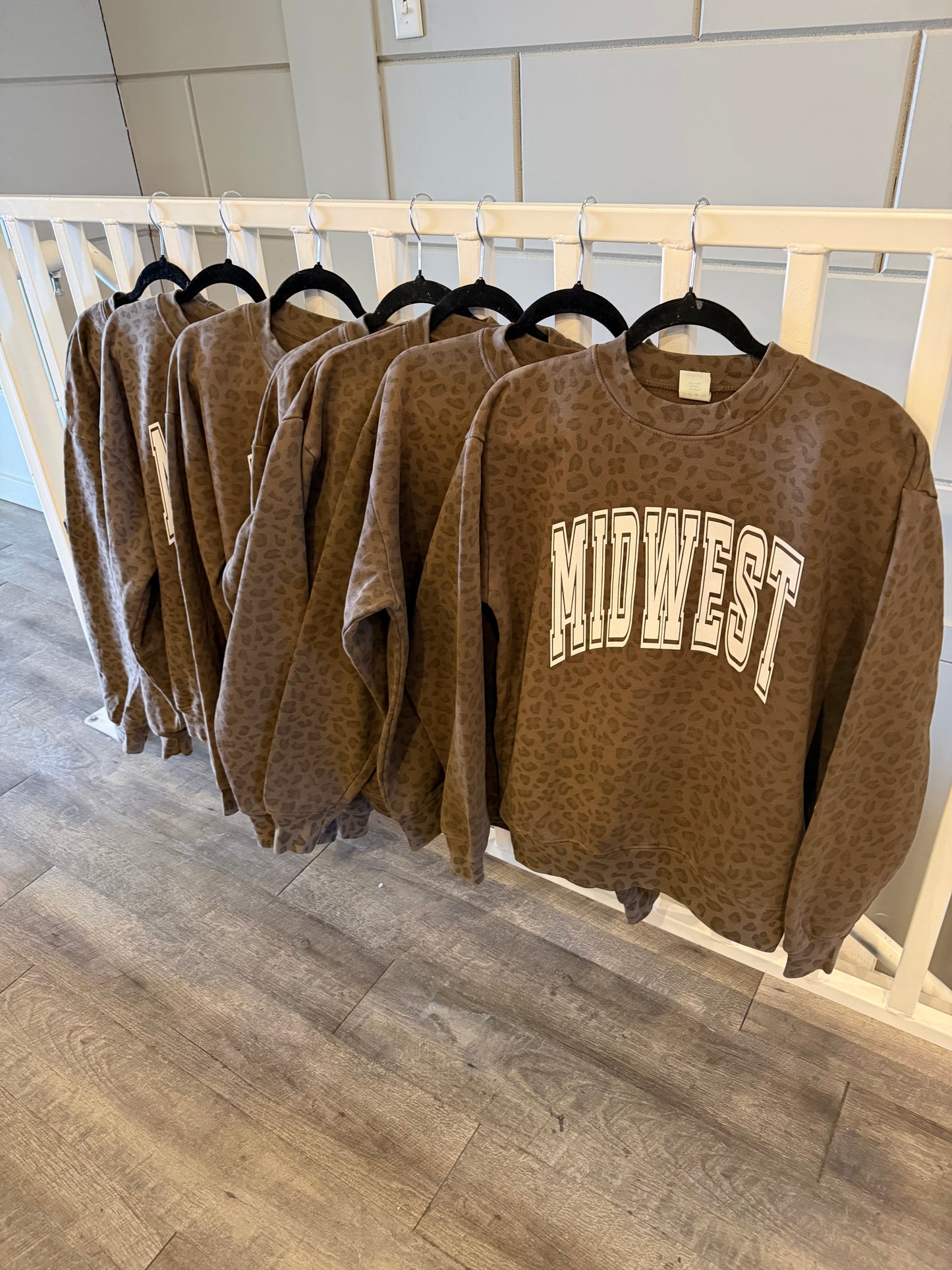 Midwest Leopard Print Crewneck