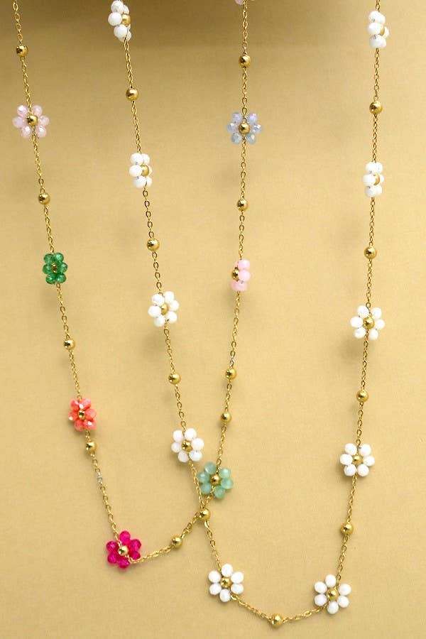 Beaded Flower Necklace