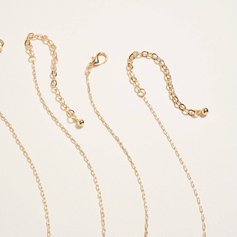 Mama & Mini Enamel Bar 2PC Set Chain Necklace