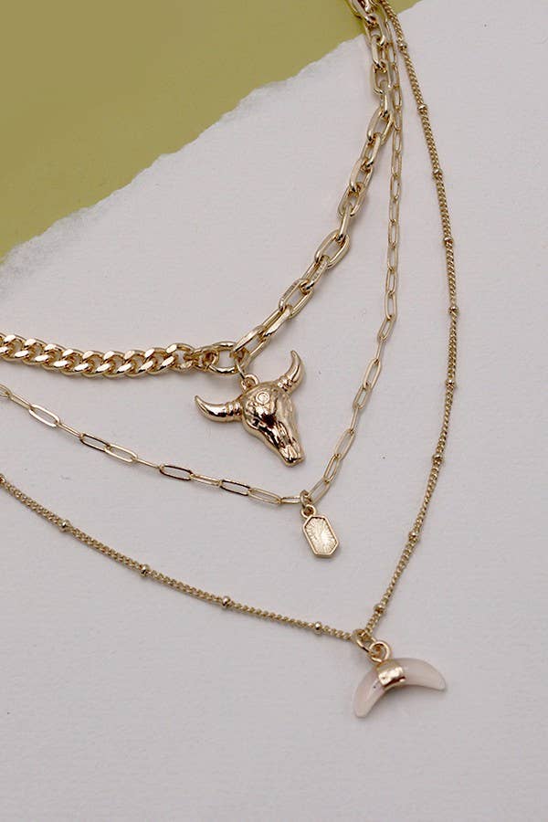 Layered Bull Necklace