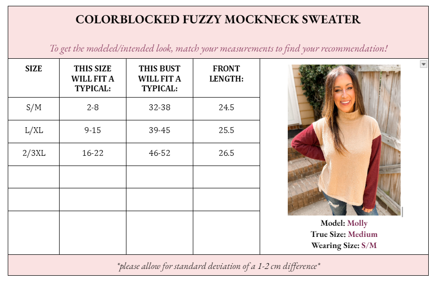 Collette Colorblocked Fuzzy Mockneck Sweater