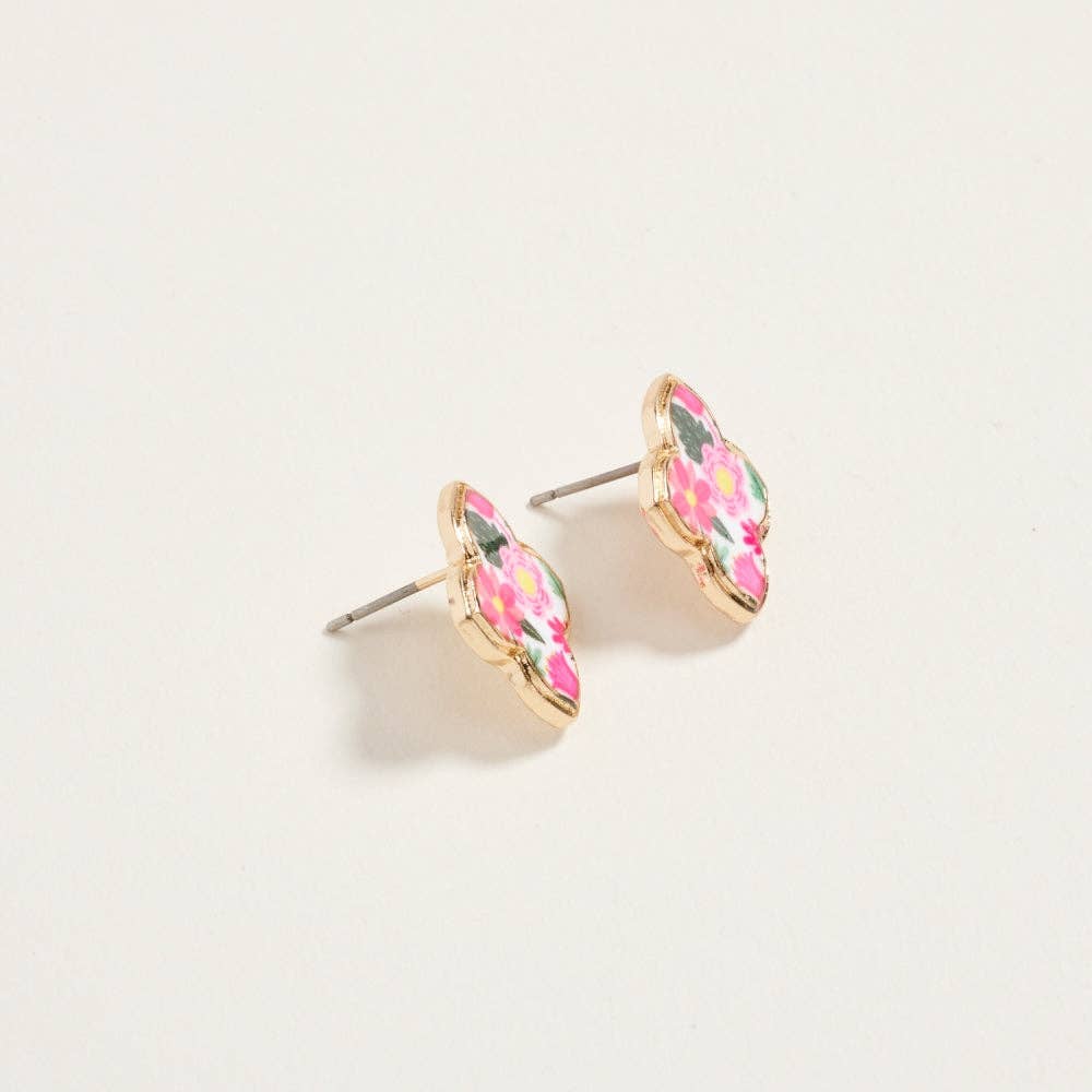Clover Flower Print Earrings