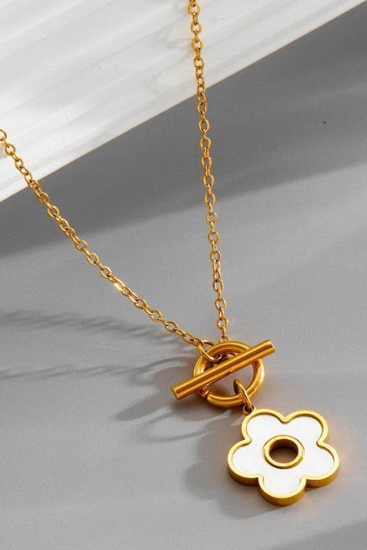 Flower Toggle Necklace