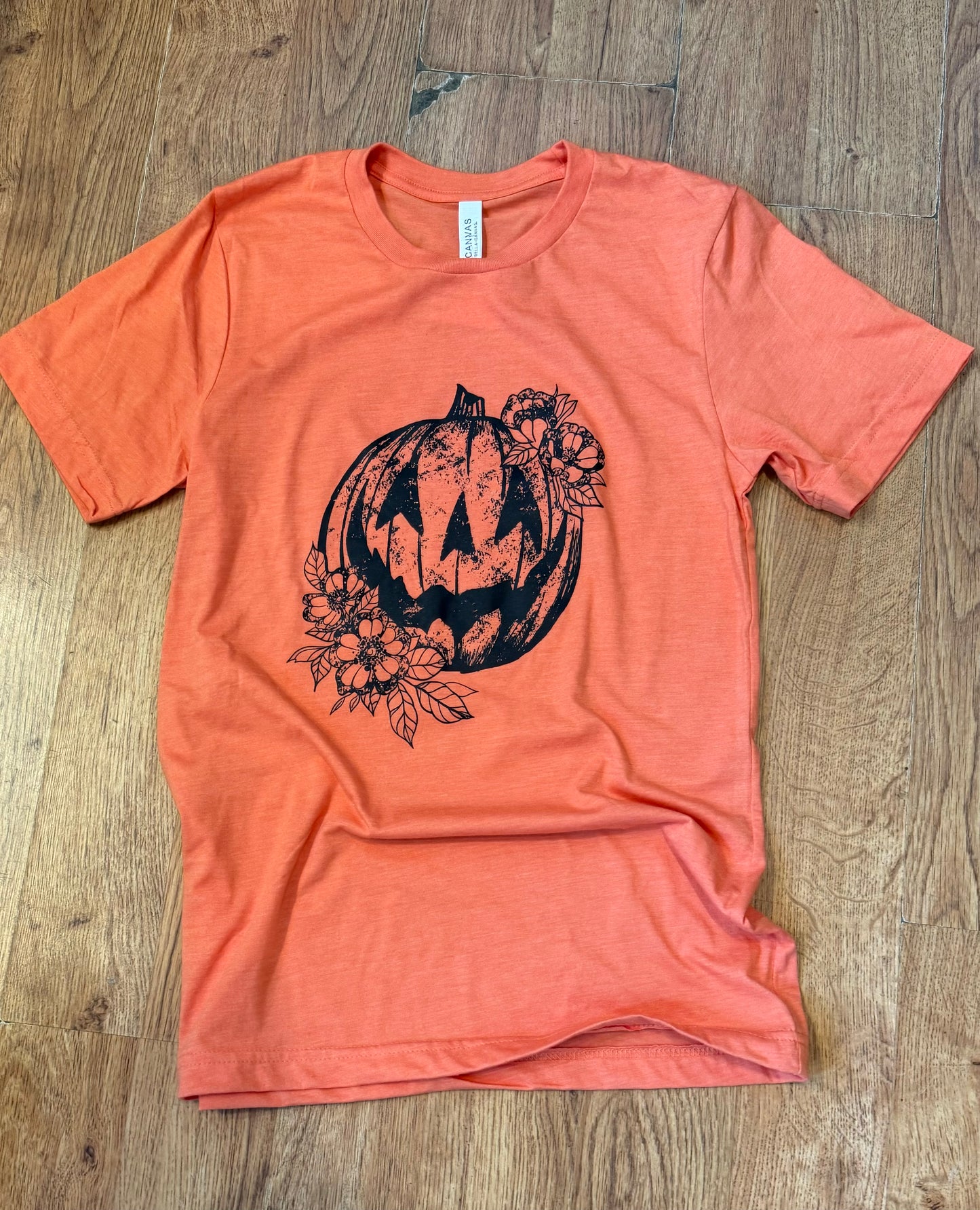 Floral Jack'O Lantern Bella+Canvas Graphic Tee
