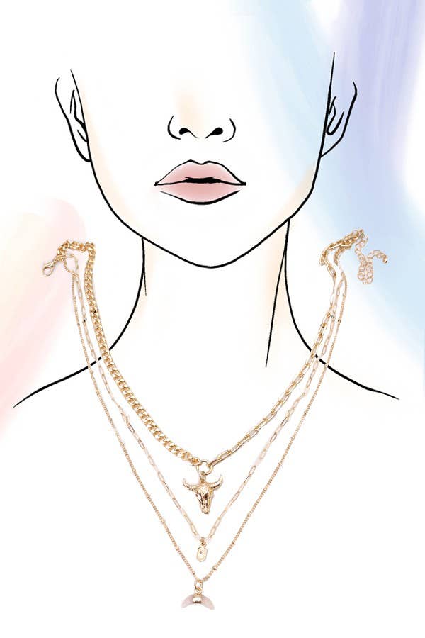 Layered Bull Necklace