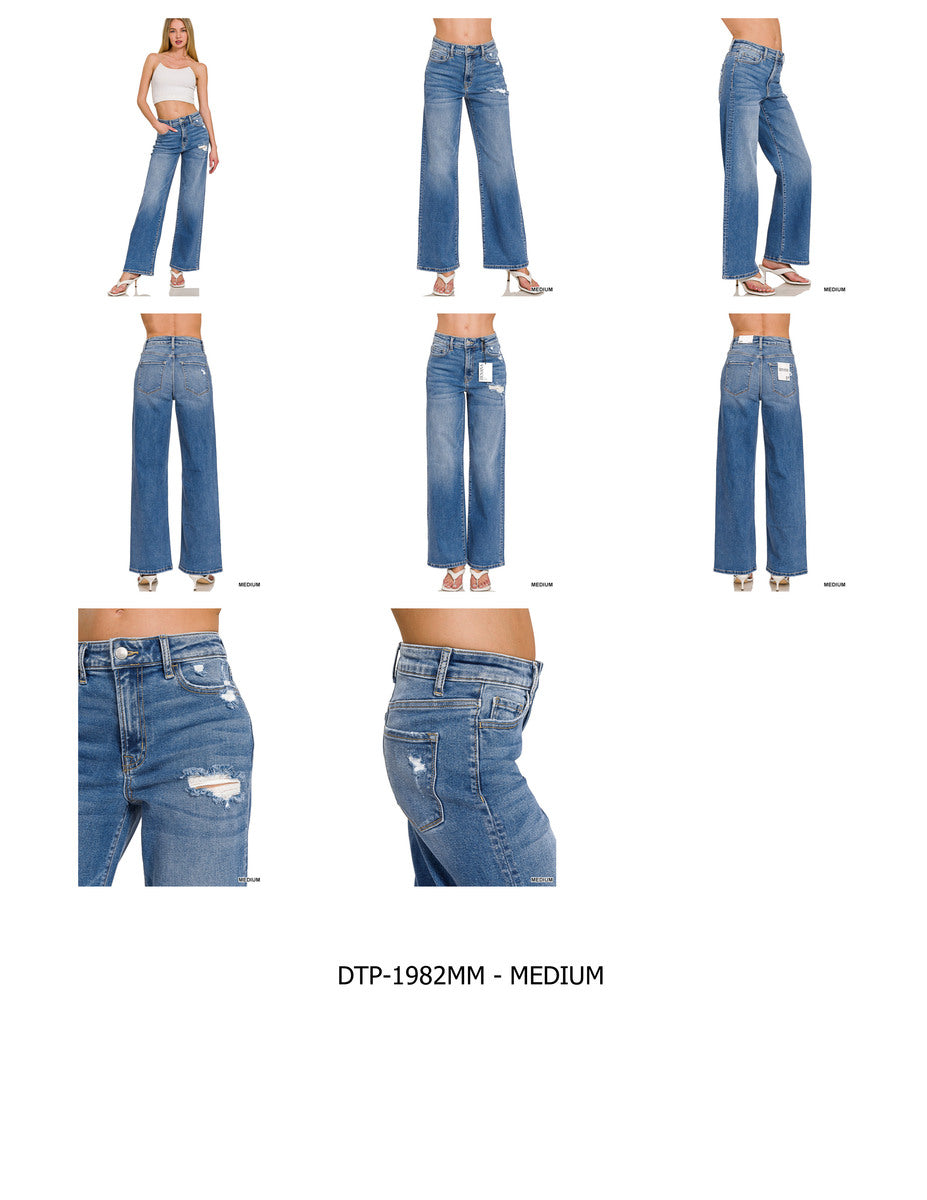 High Waist Straight Leg Jean