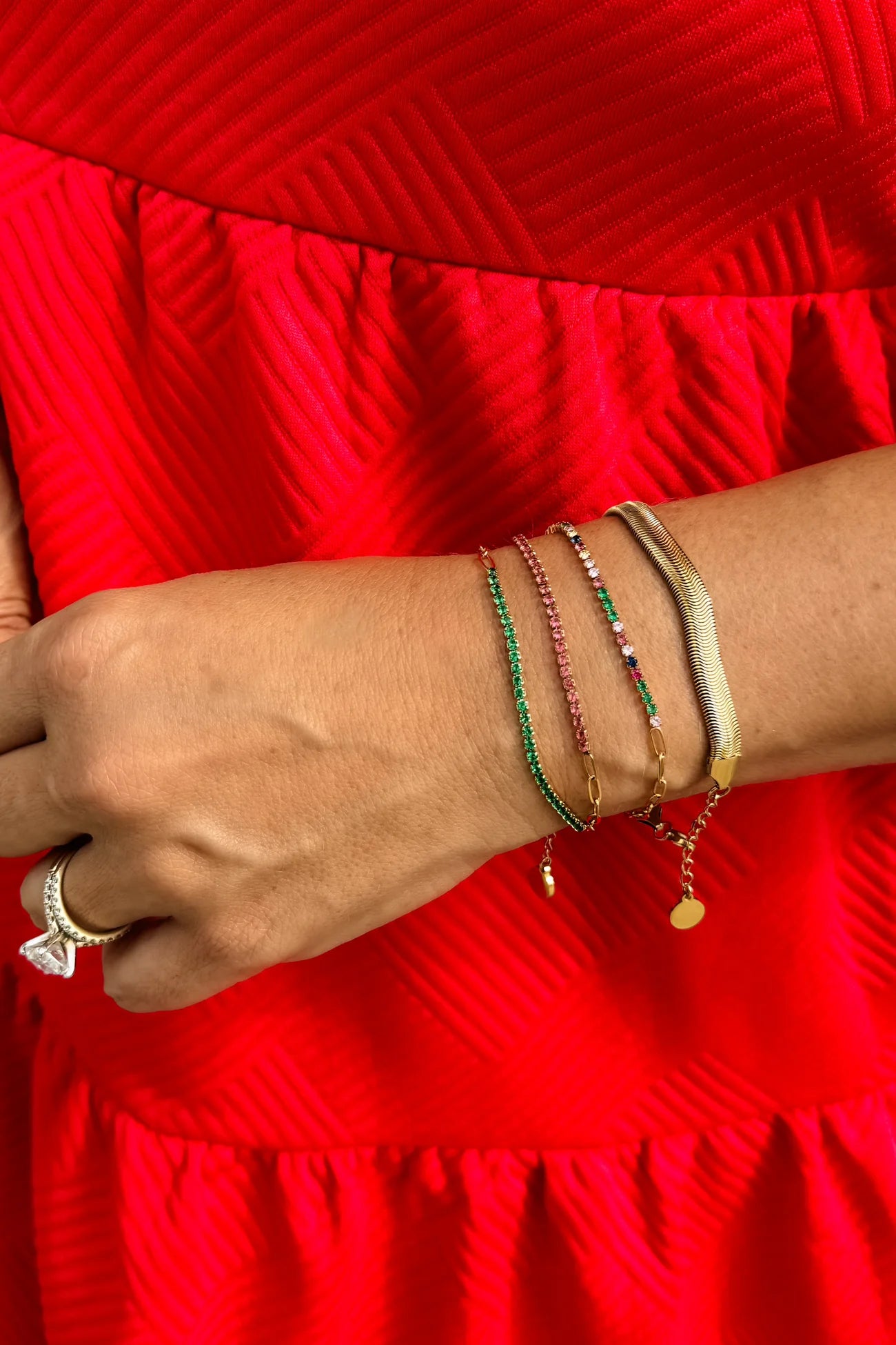 Dainty Diamond Link Bracelet