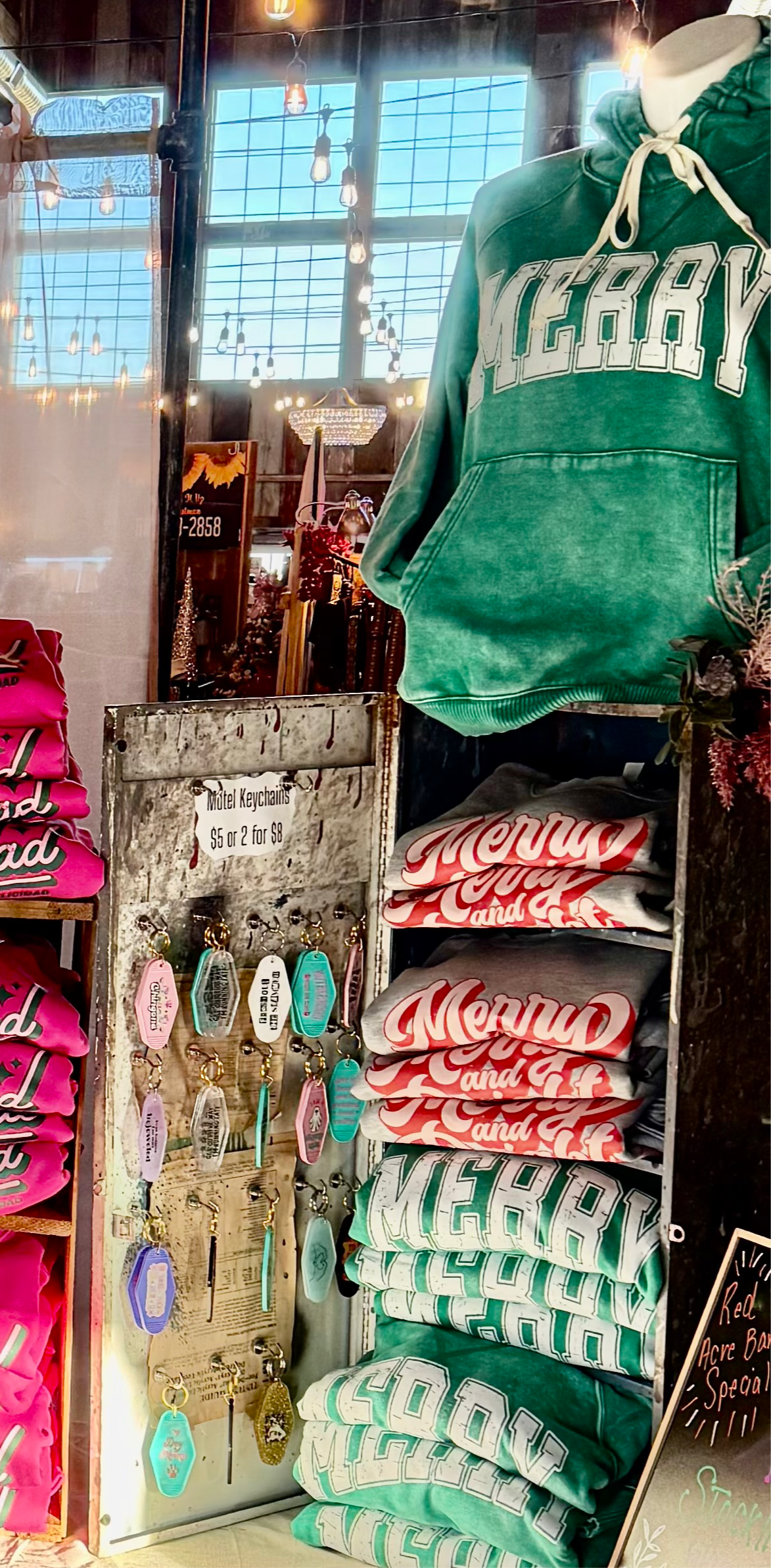 Kelly Green Merry Vintage Hoodie