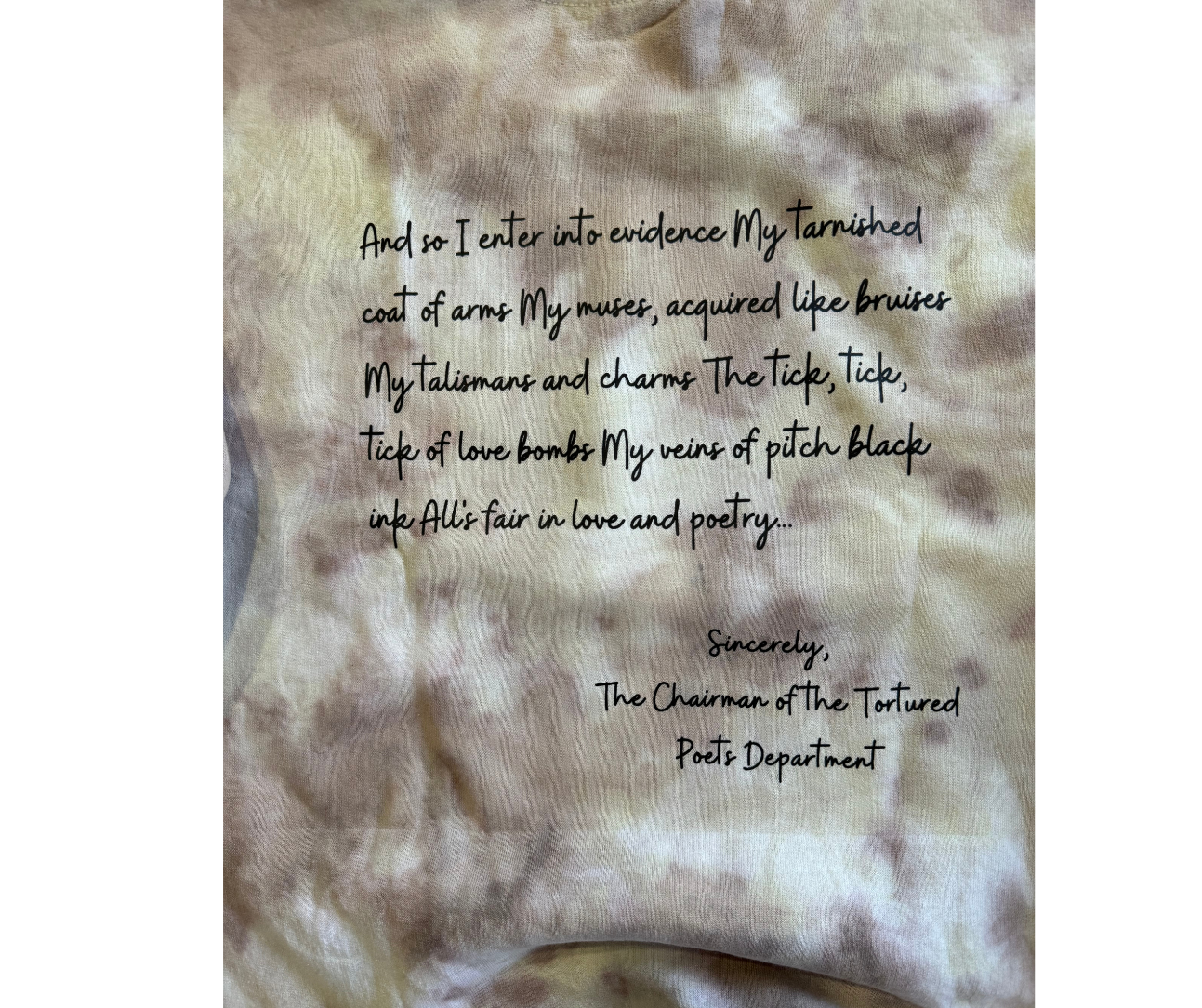 Tortured Poets Department Tye Dye Crew