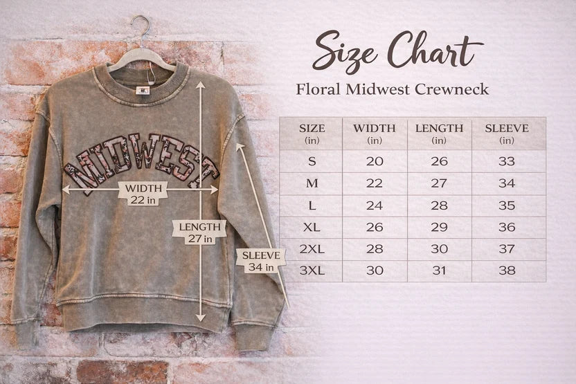 Floral Midwest Crewneck by Hinge on 5th