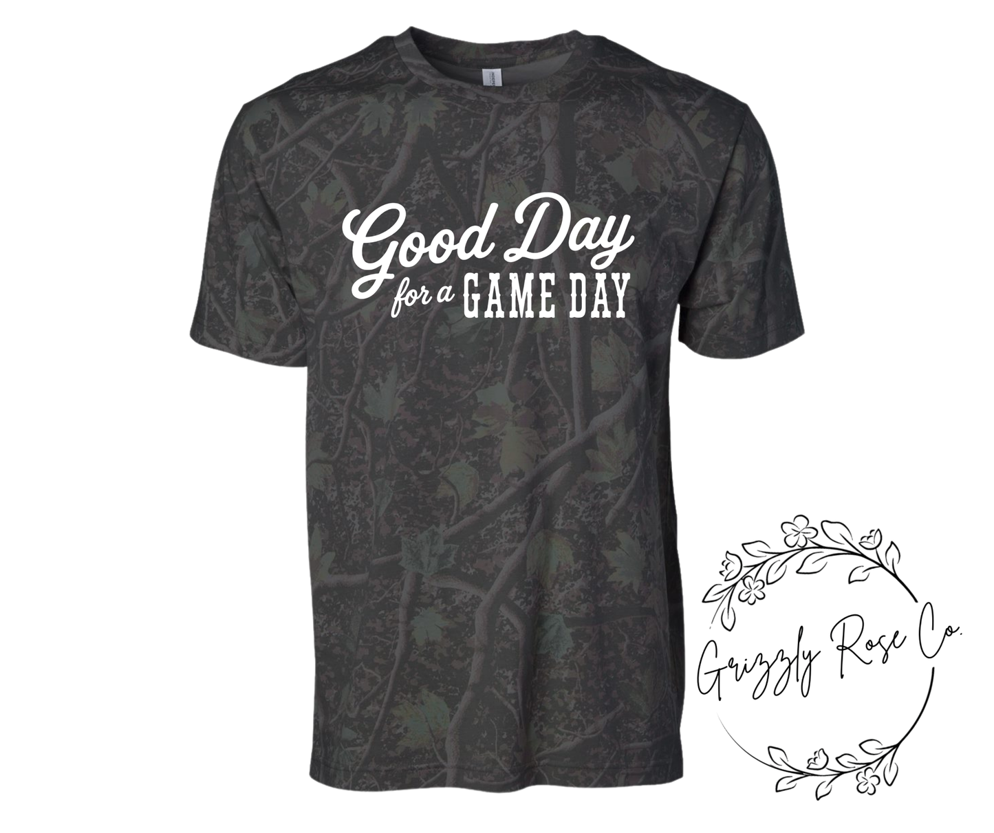 It's A Good Day For A Game Day Camo Graphic Tee