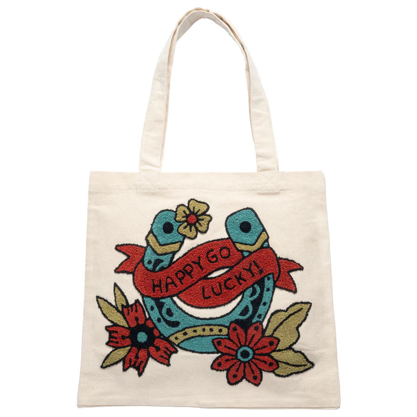 Embroidered Canvas Tote