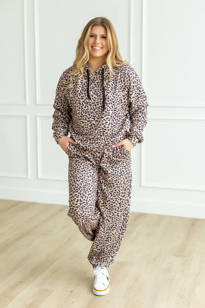 Leopard Hoodie Jogger Set
