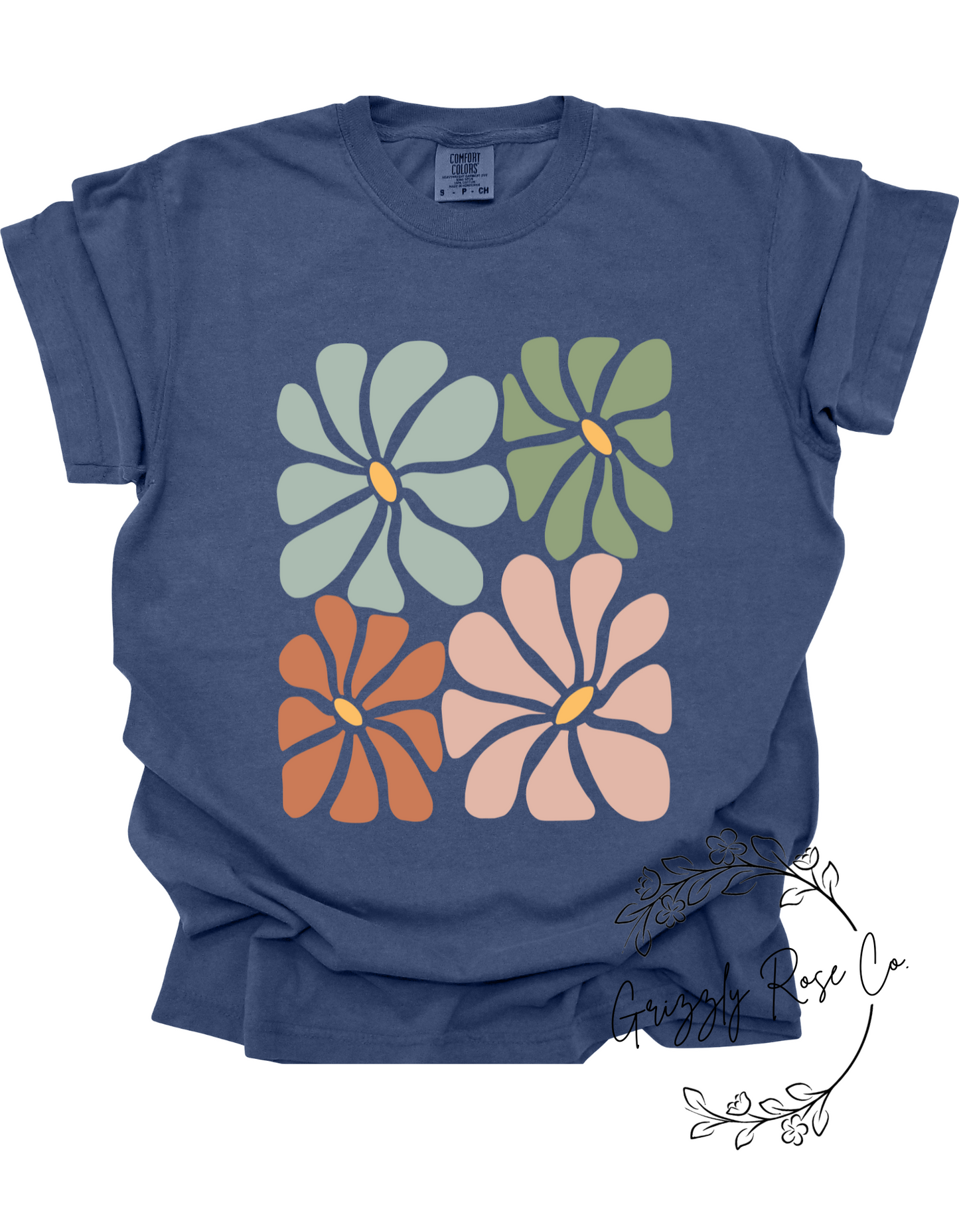 Boho Floral Comfort Colors Graphic Tee
