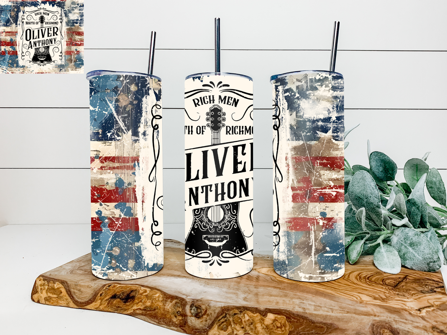 20 oz. Skinny Tumbler with Metal Straw