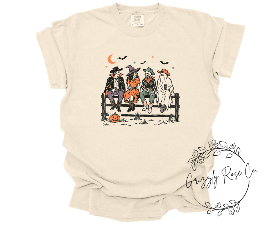 Spooky Western Friends Comfort Colors Graphic Tee