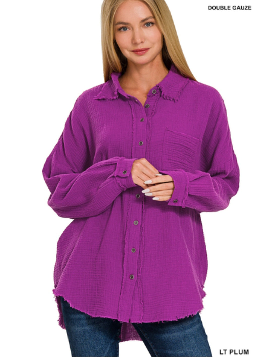 Double Gauze Button Down