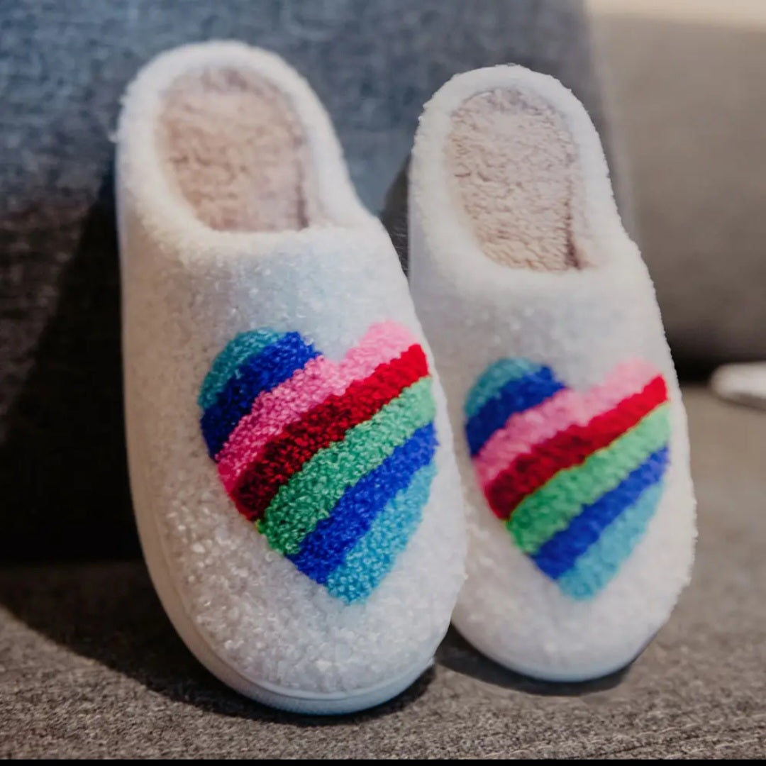 Rainbow Heart Slipper