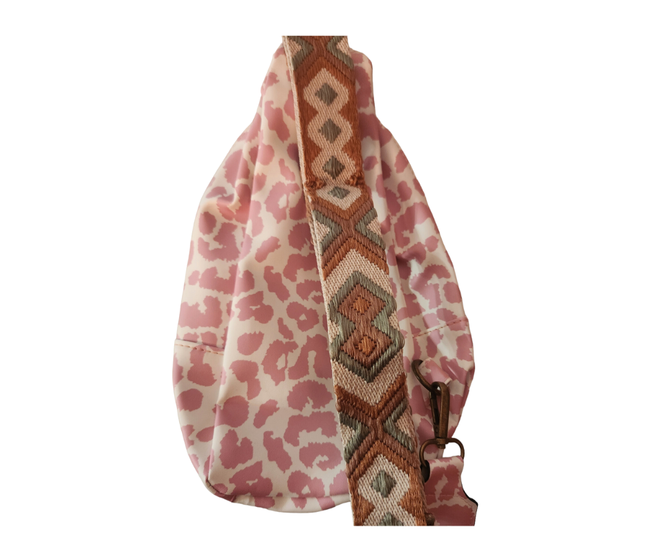 Pleather Leopard Crossbody Purse