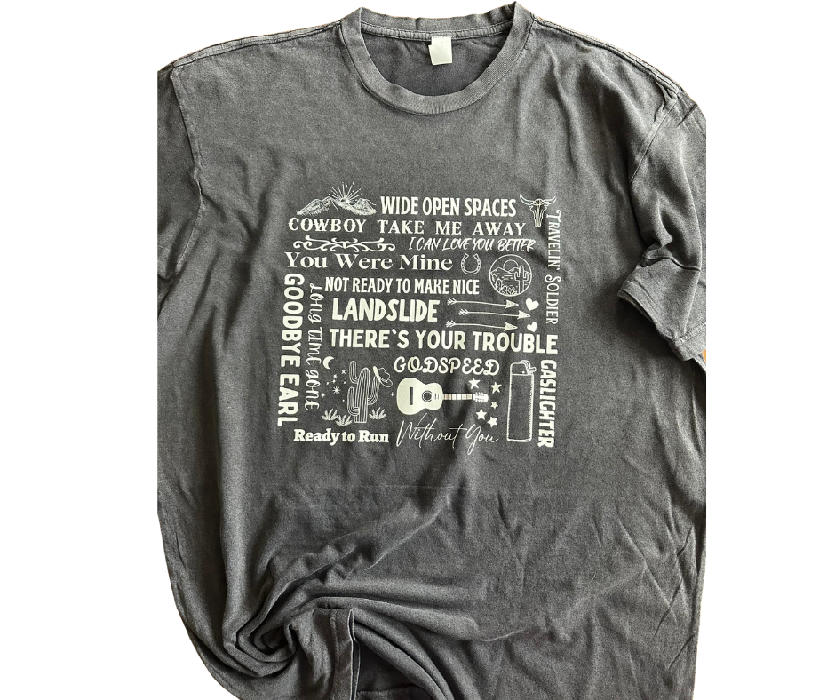 The Chicks Lane Seven Distressed Graphic Tee