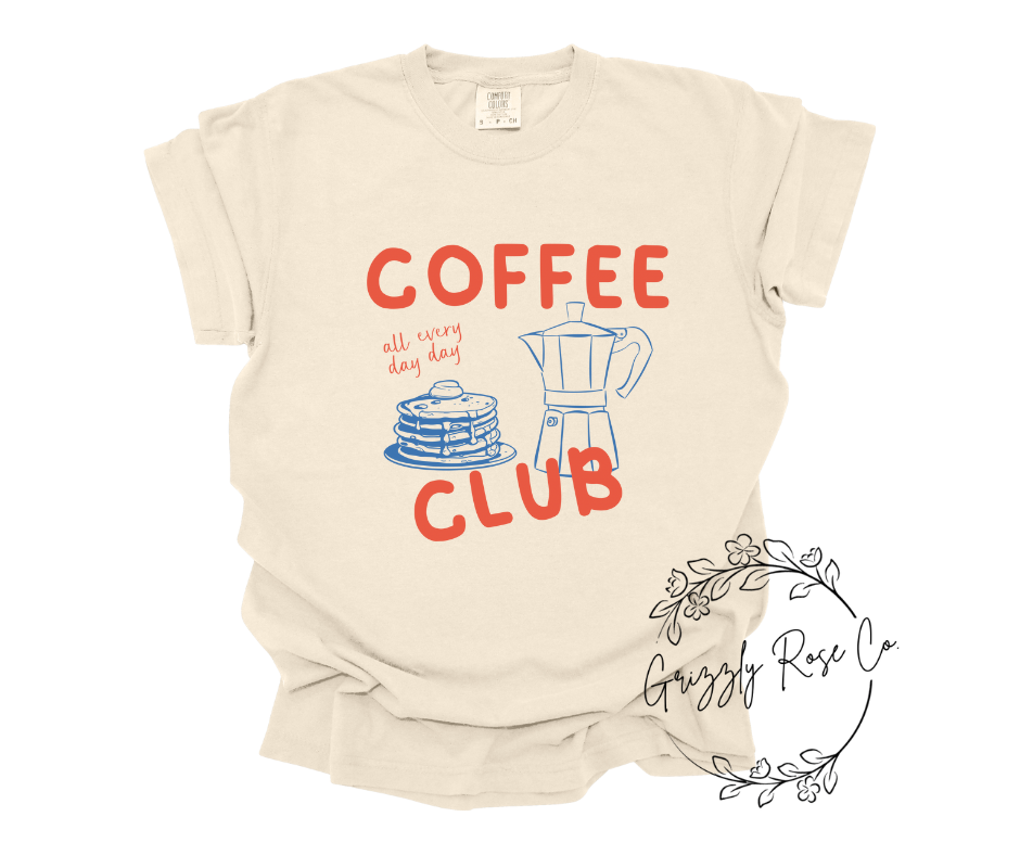 Coffee Club Comfort Colors Graphic Tee