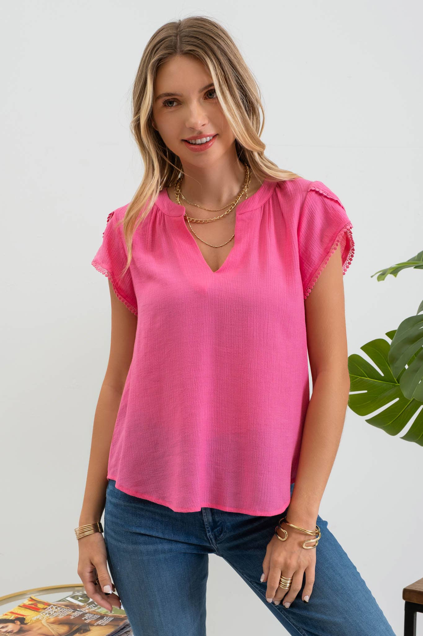 Tassel Sleeve Blouse