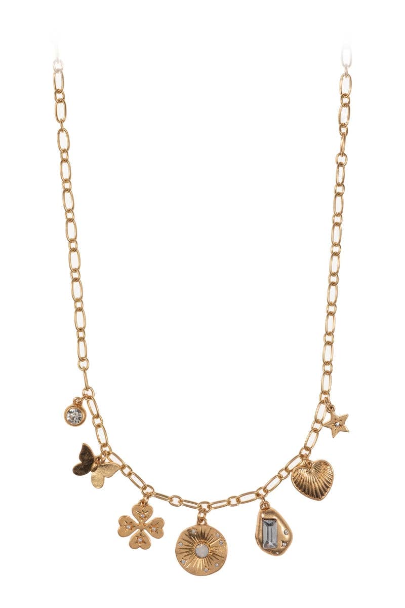 Vintage Disk Charm7th Necklace