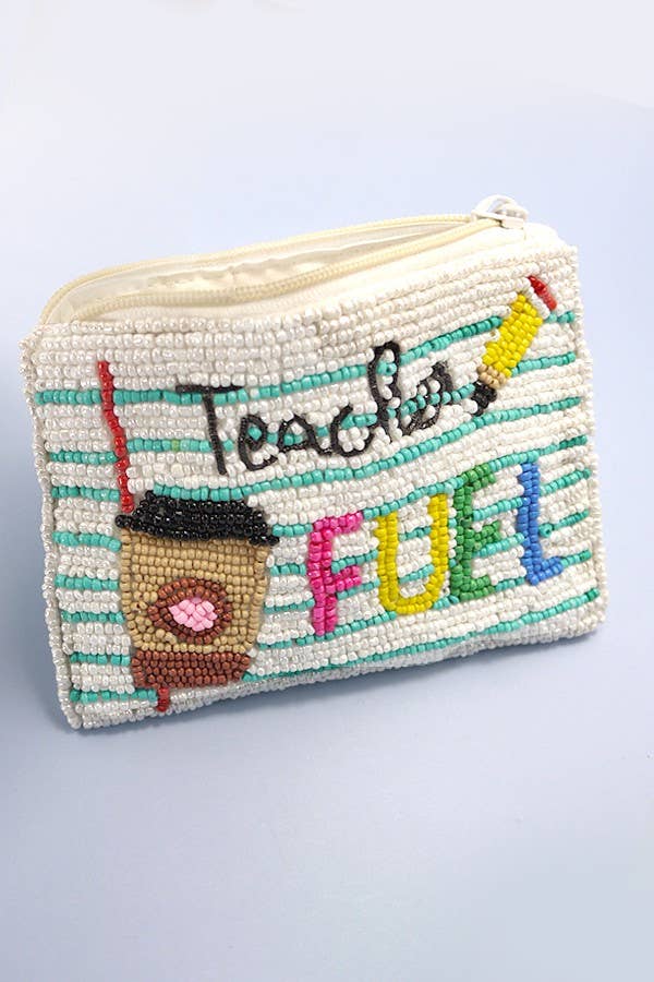 Teacher Fuel Seed Bead Bag
