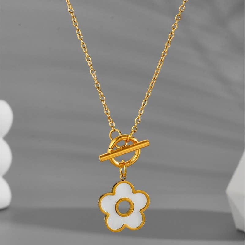 Flower Toggle Necklace