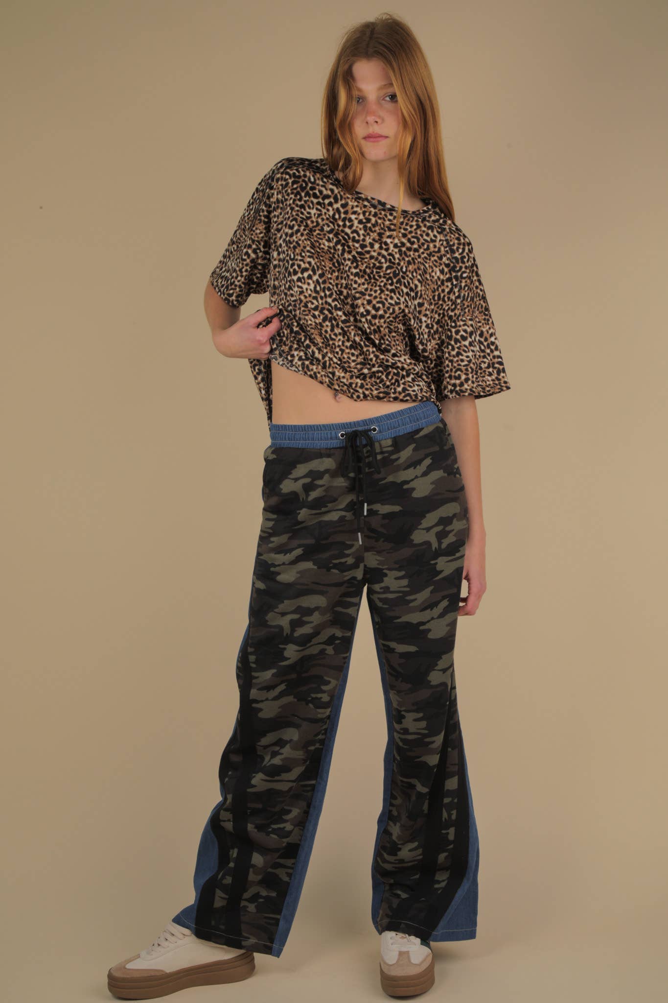 Oversized Leopard Printed Knit Top