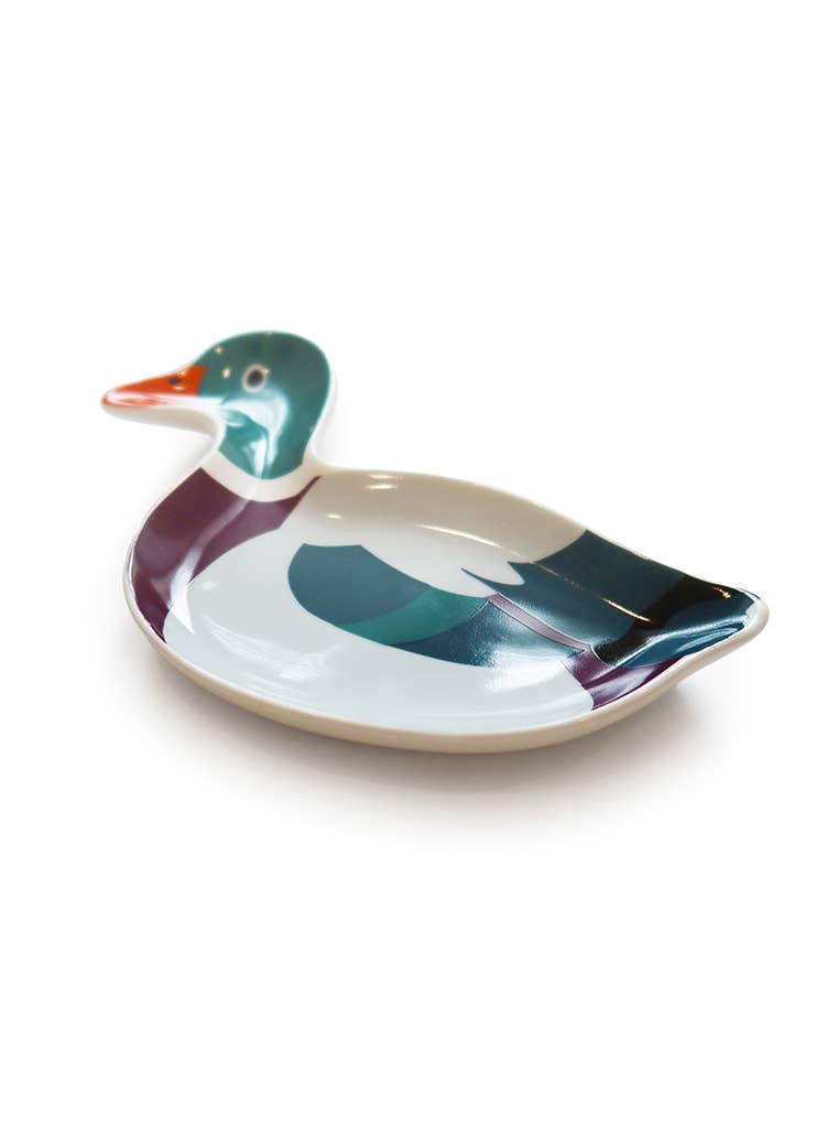 Ceramic Trinket & Jewelry Tray- Mallard Duck