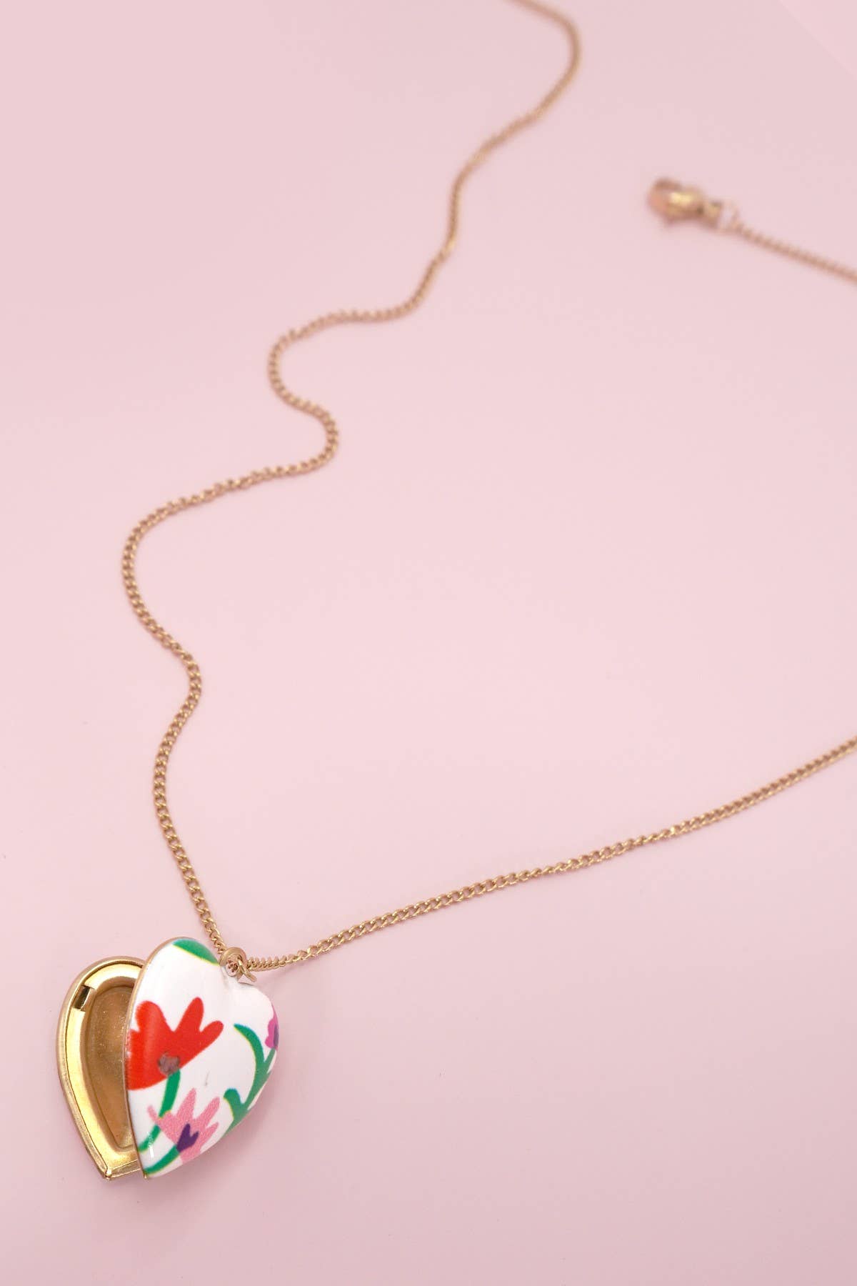 Floral Locket Necklace