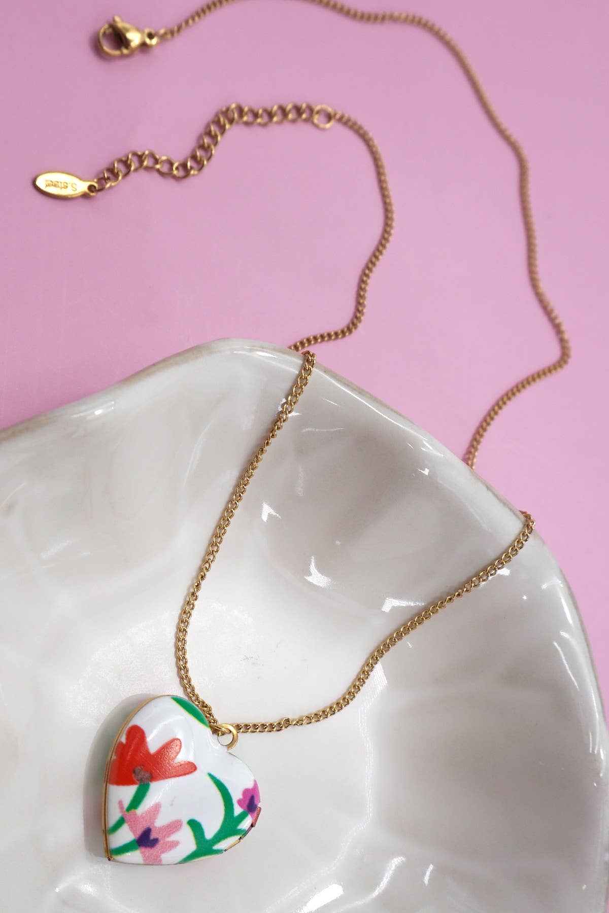 Floral Locket Necklace