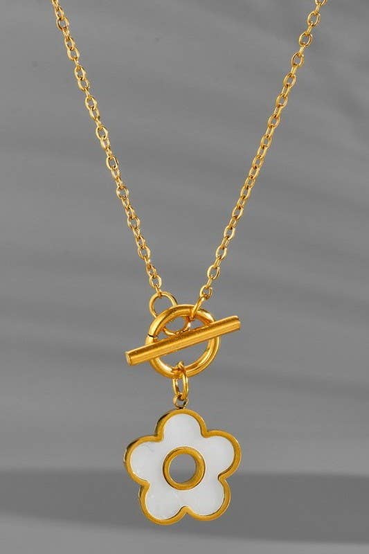 Flower Toggle Necklace