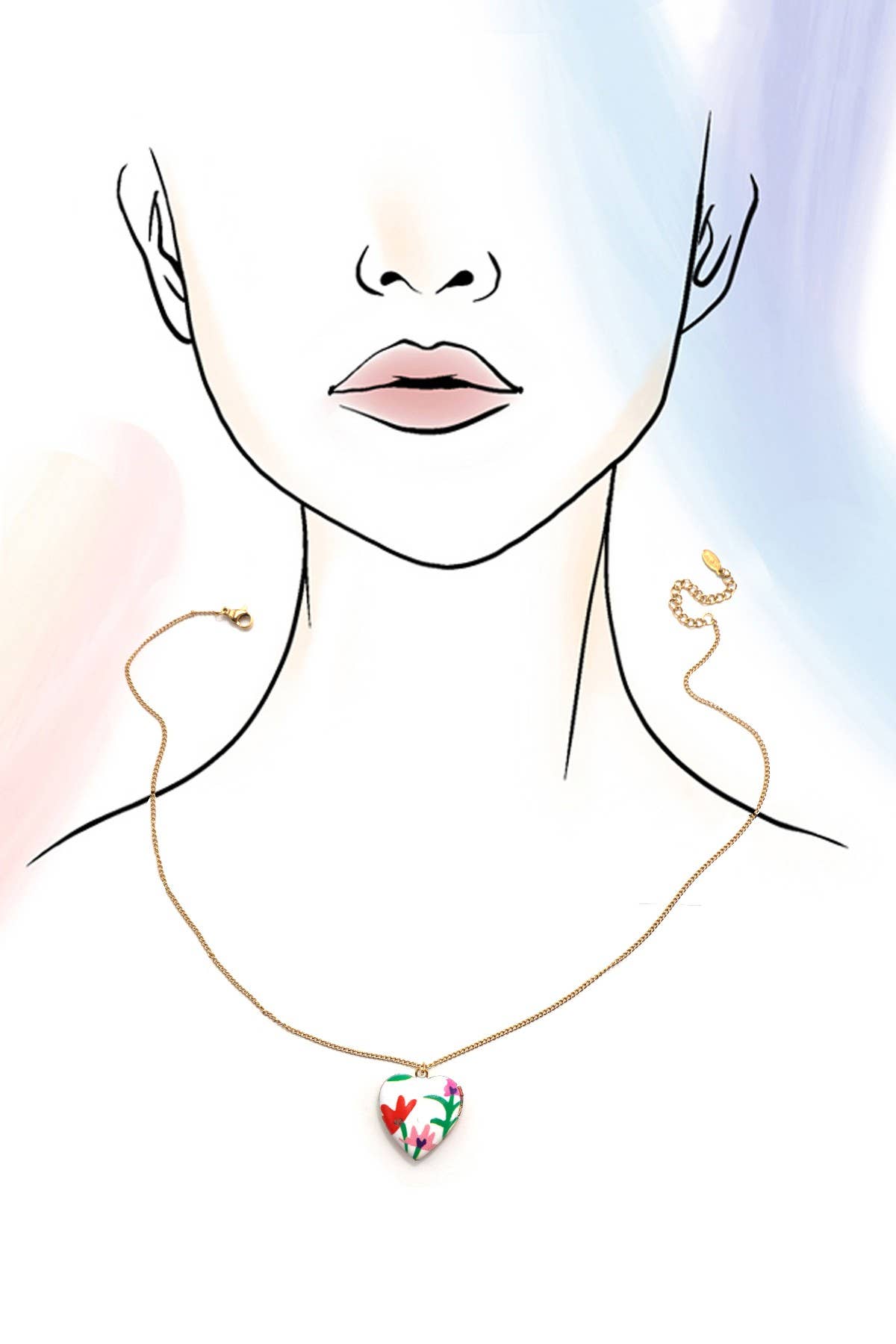 Floral Locket Necklace