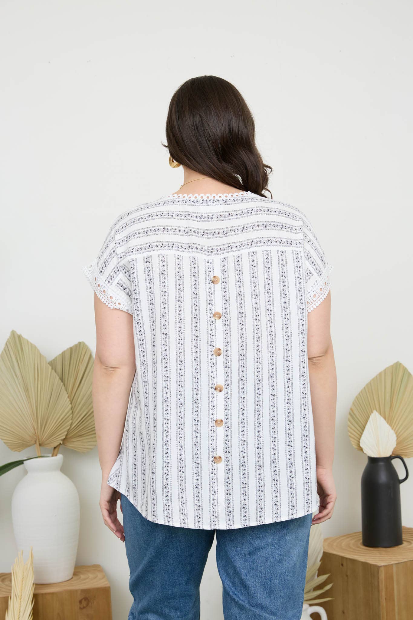 Striped Floral Top