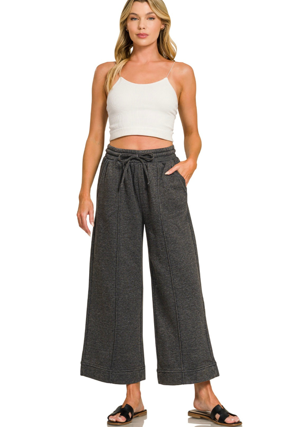Pintuck Fleece Pant