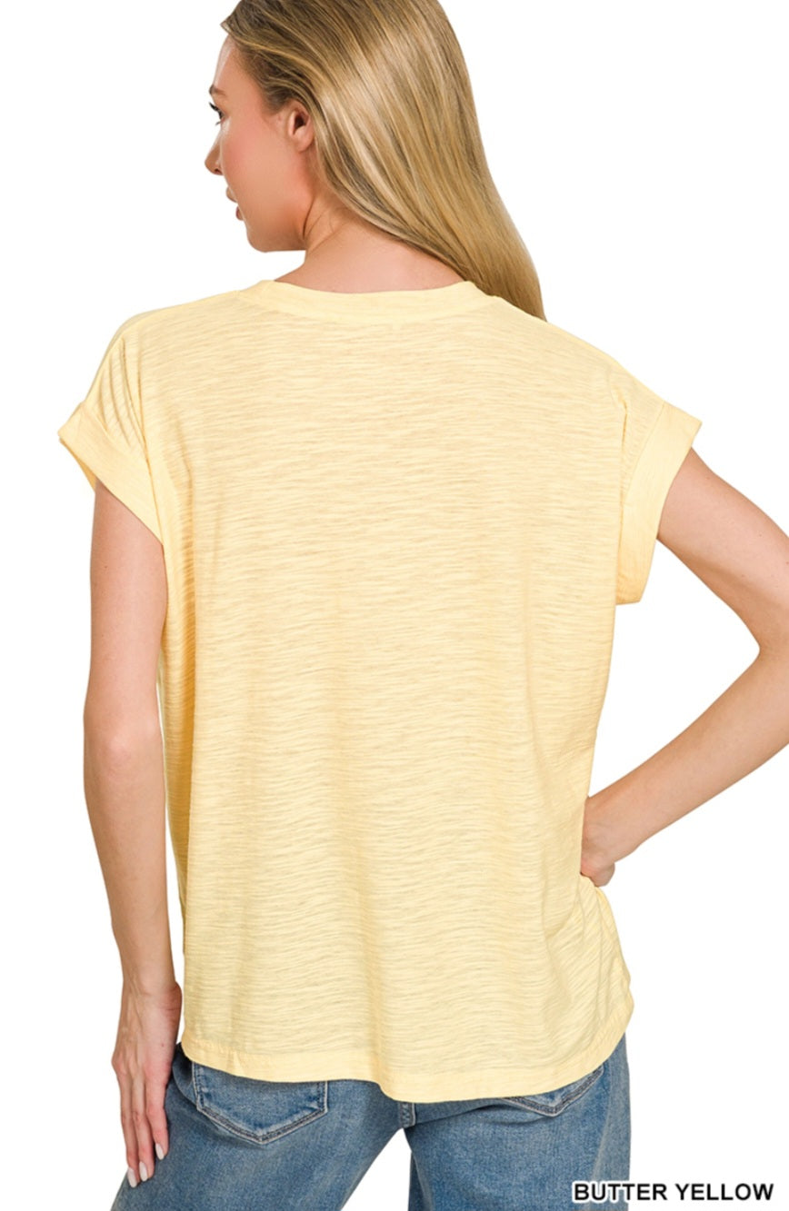 Slub Cuffed tee