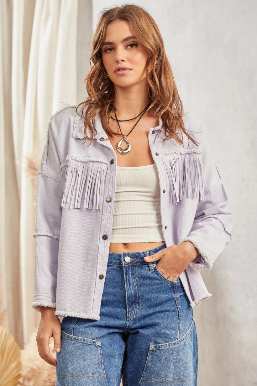 Fringe Denim Jacket
