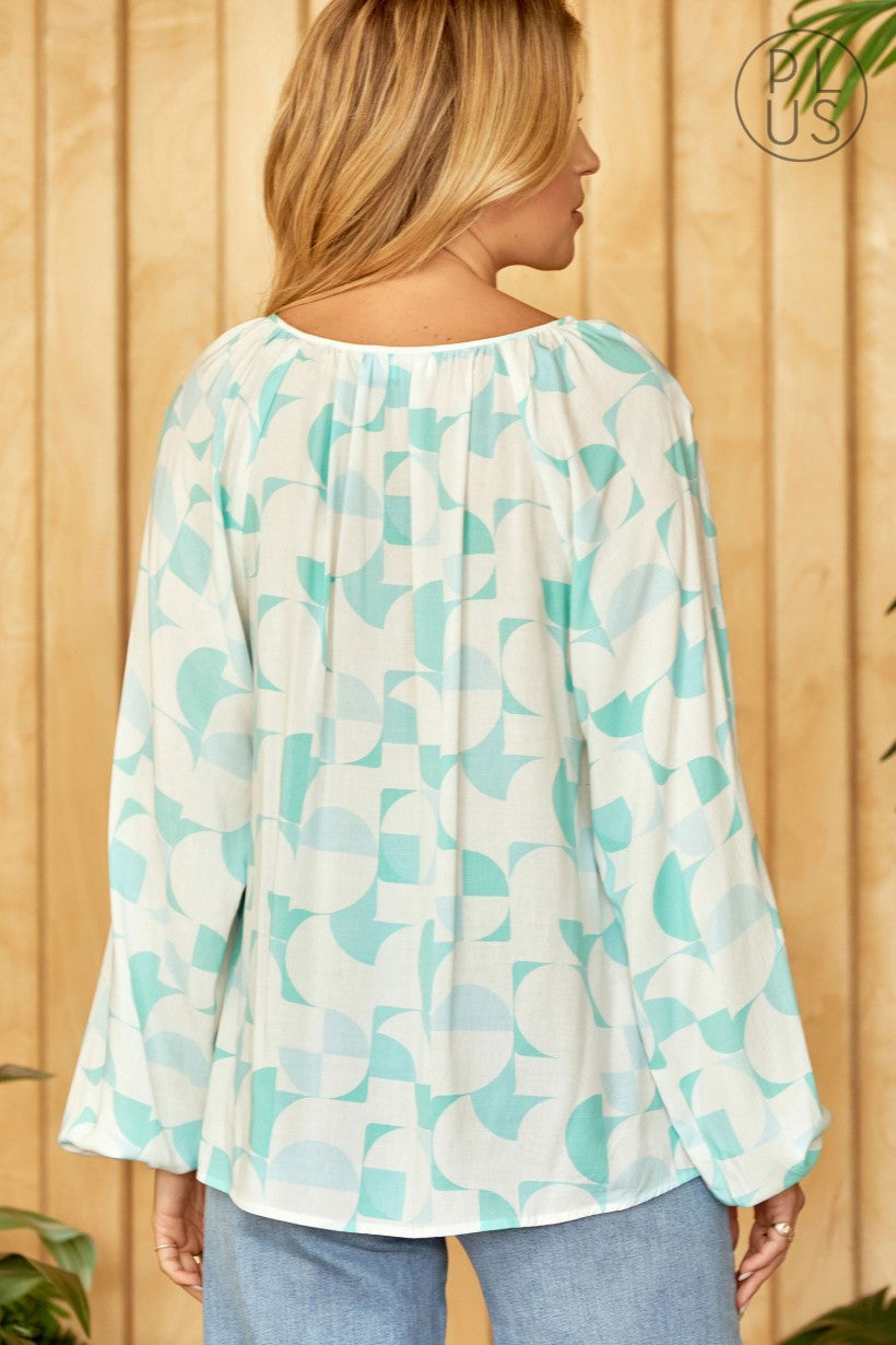 Unit by Andree Mint Floral Top