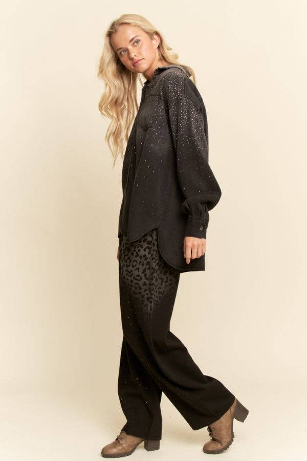 Keeping it Jazzy Rhinestone Shacket