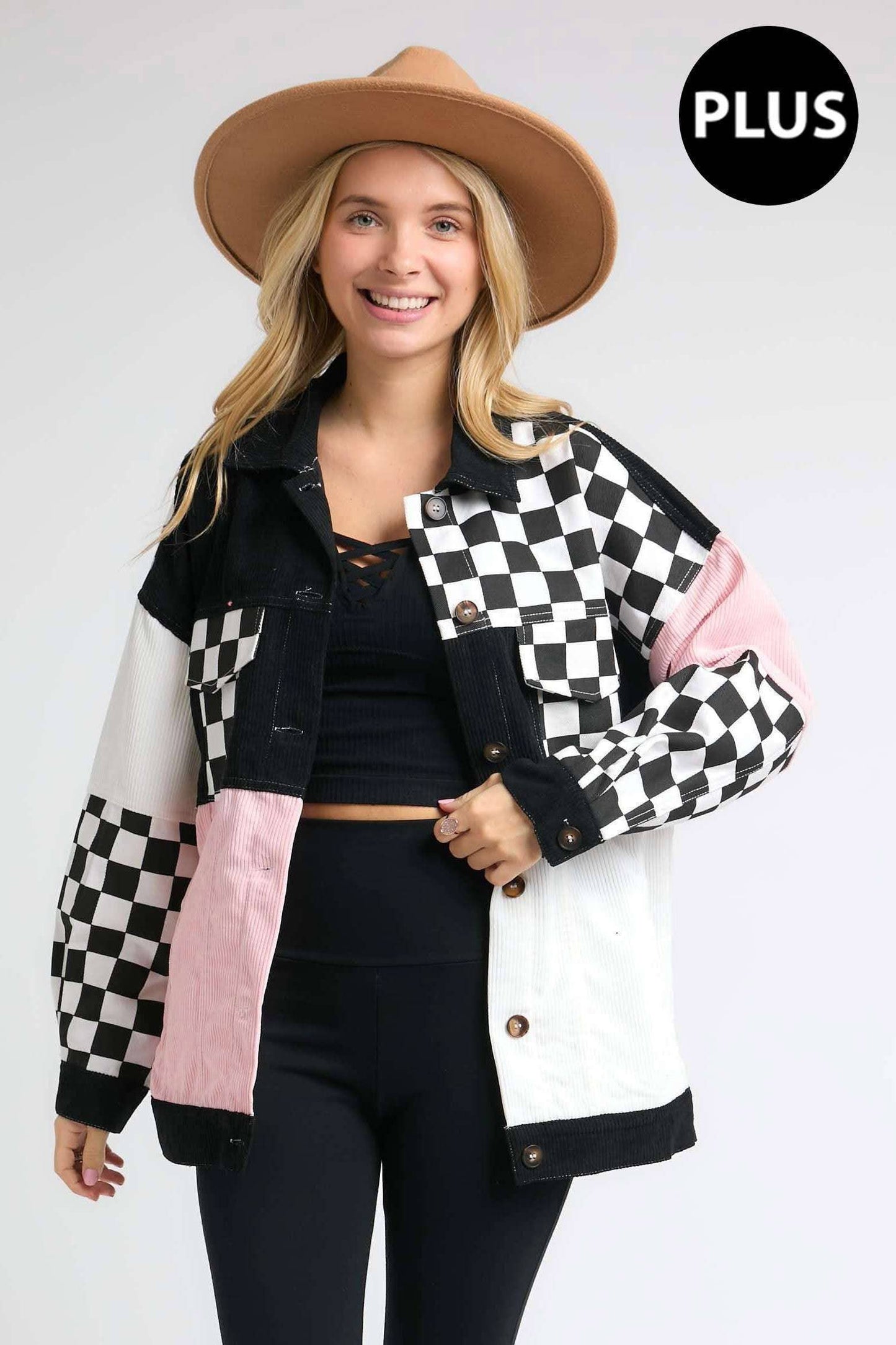 Colorblock Corduroy Jacket