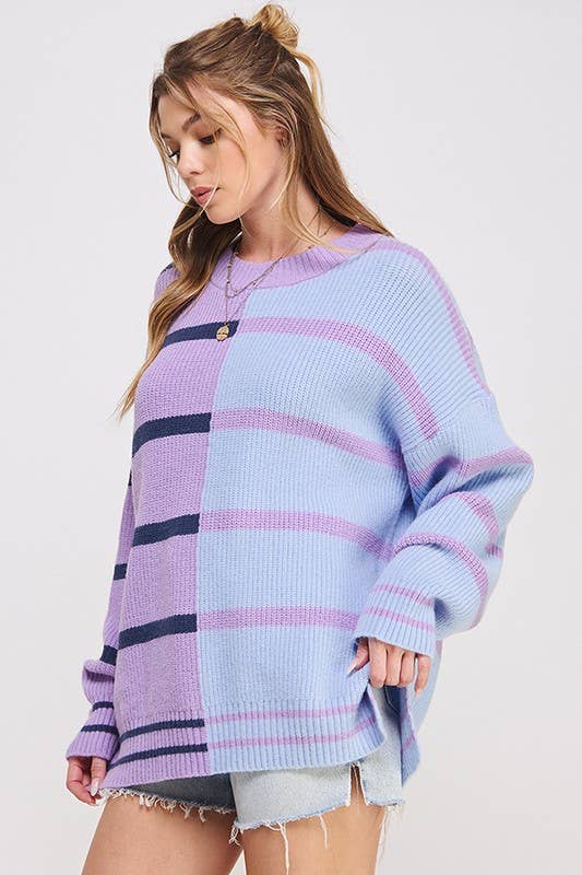 Striped Colorblock Sweater